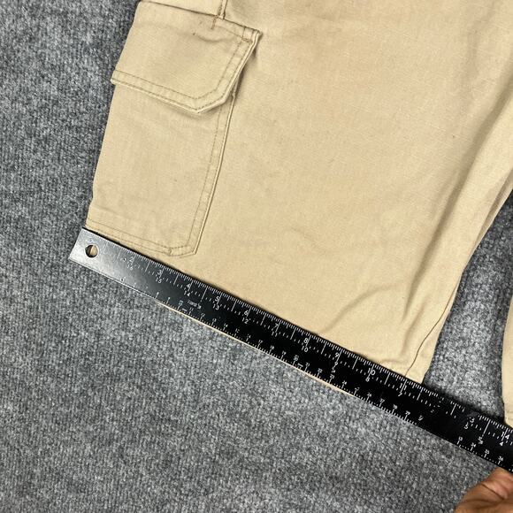 Dickies Cargo Shorts Mens 32 Khaki Utility Workwear Carpenter Outdoor Stained - Picture 3 of 9